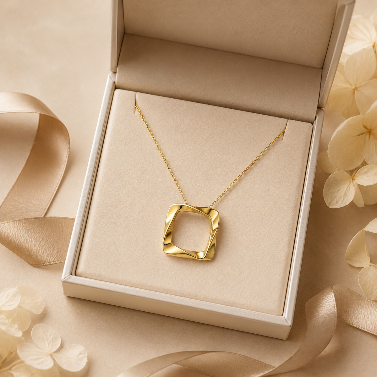 Sculptural Square Necklace