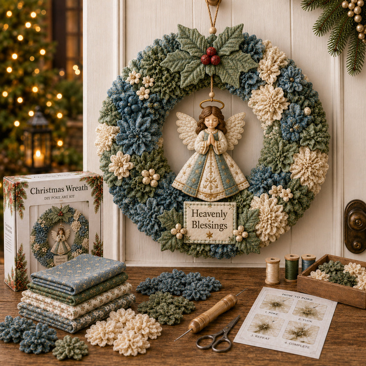 3D Fabric Poke Wreath DIY Kit - product view 4