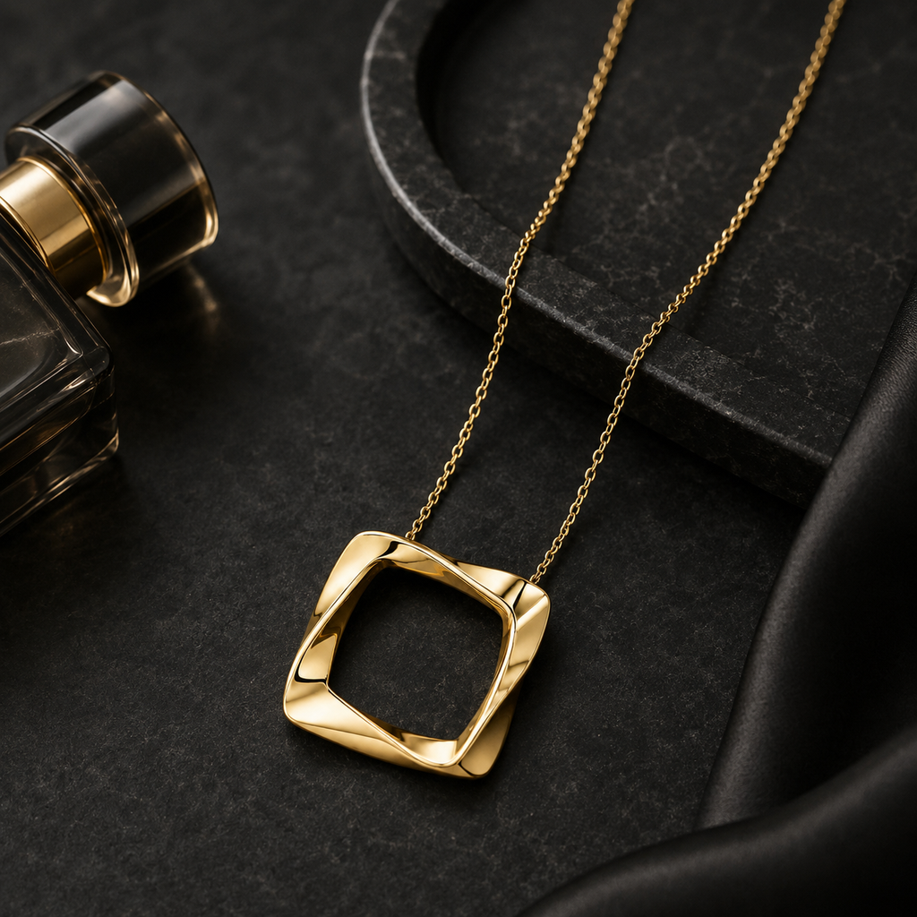 Sculptural Square Necklace