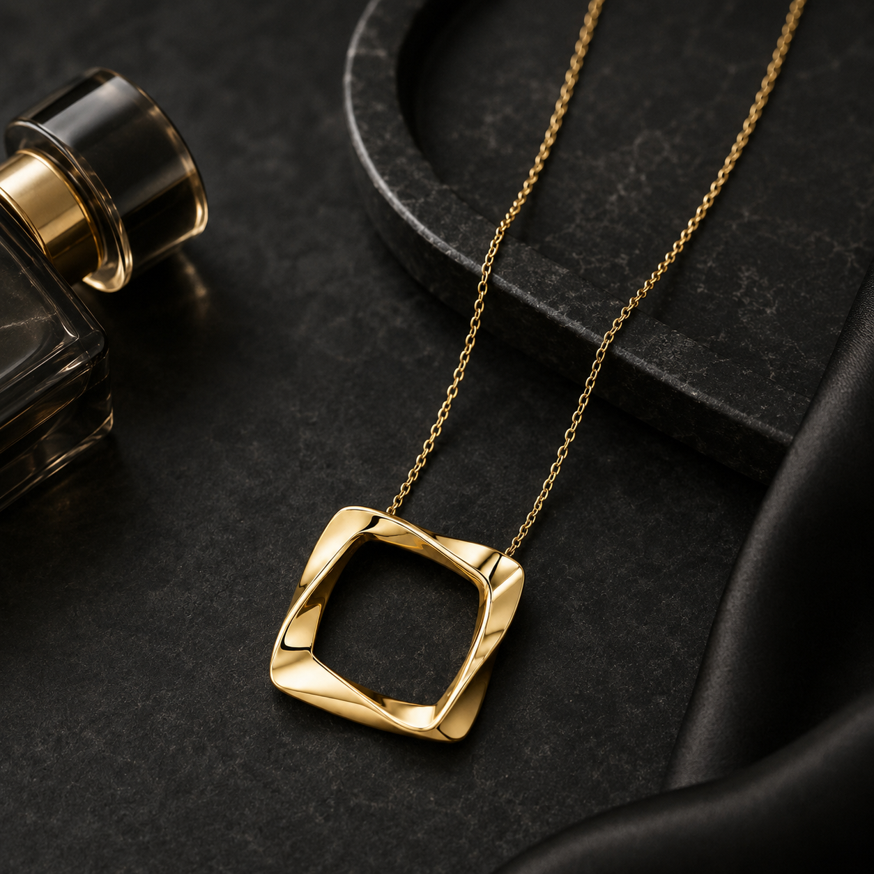 Sculptural Square Necklace