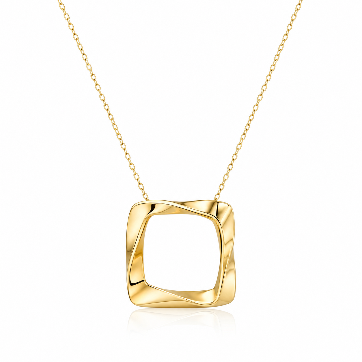 Sculptural Square Necklace