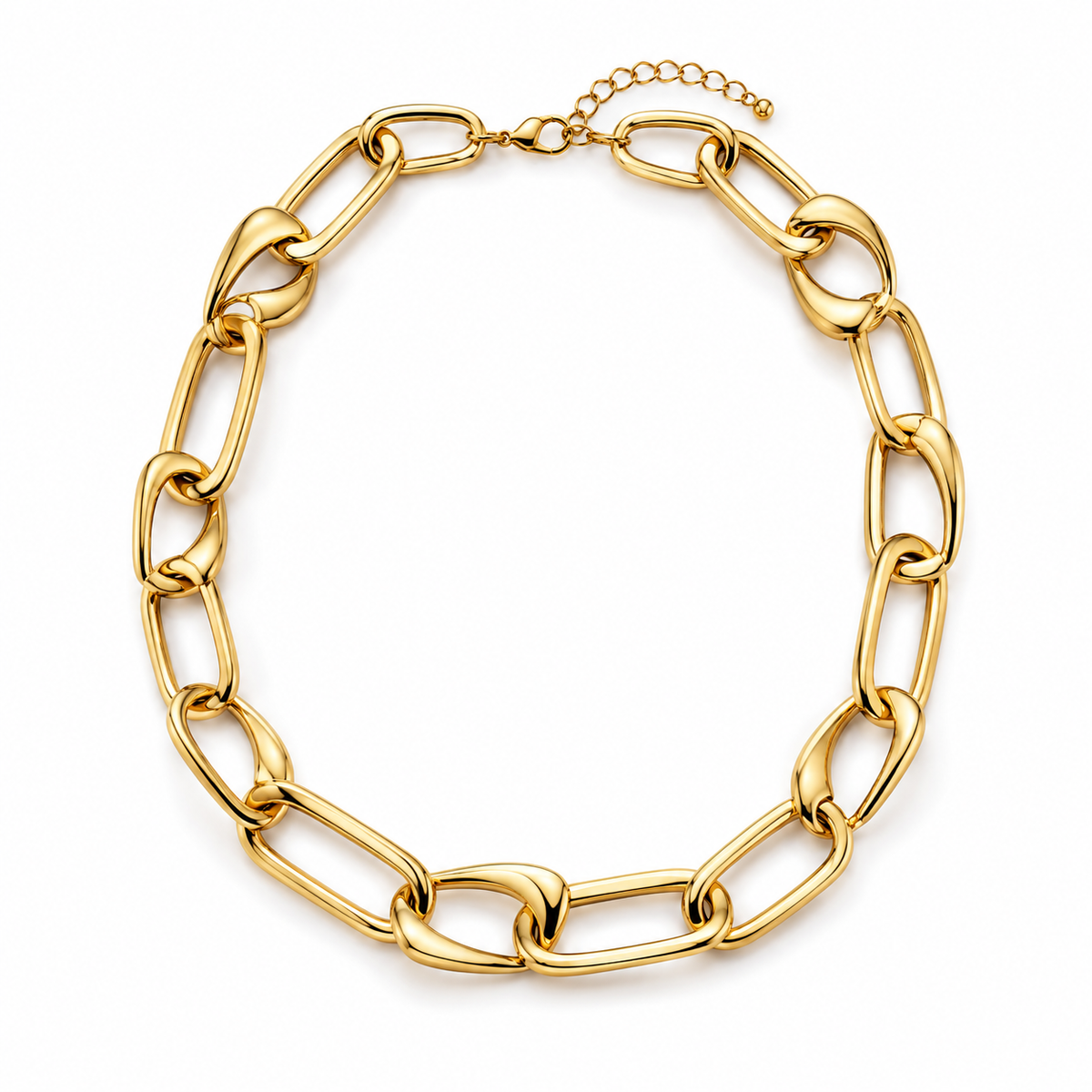 Sculpted Link Chain Necklace
