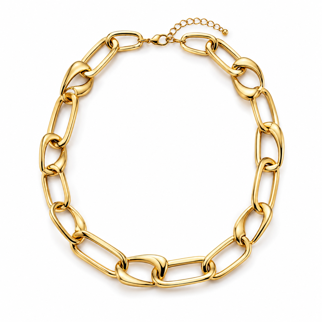 Sculpted Link Chain Necklace
