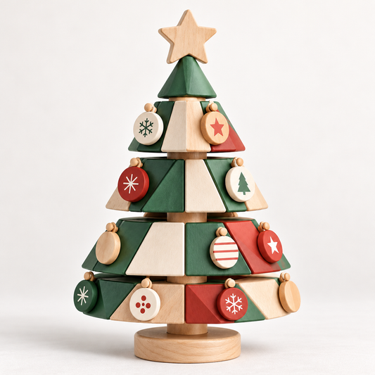 Wooden Christmas Tree Building Set