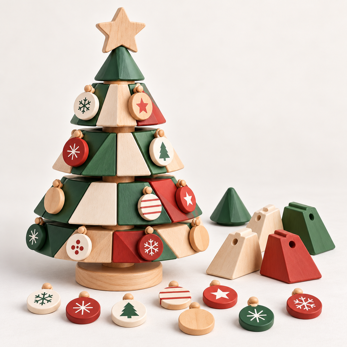 Wooden Christmas Tree Building Set