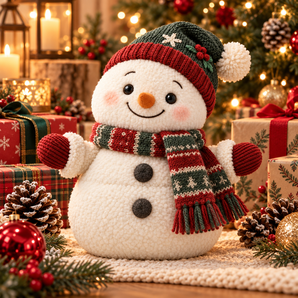 Festive Snowman Plush Toy
