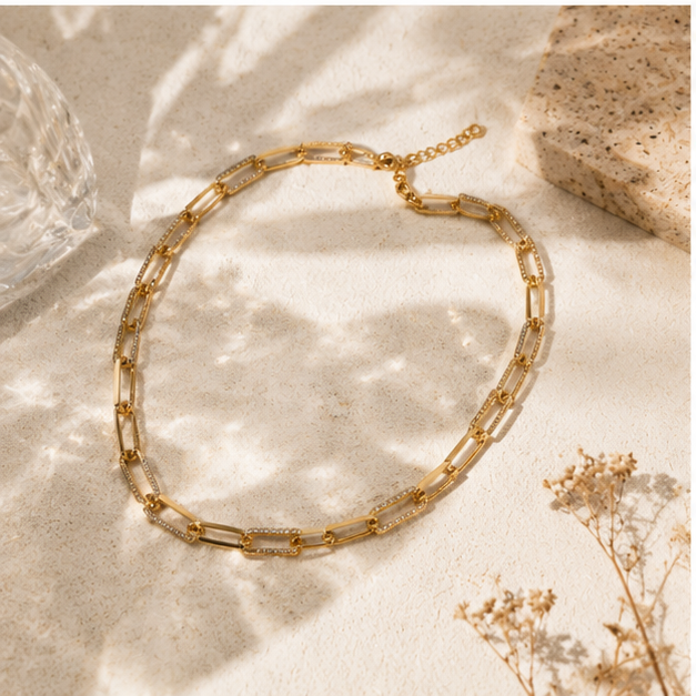 Crystal Infinity Link Necklace