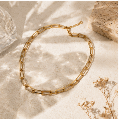Crystal Infinity Link Necklace