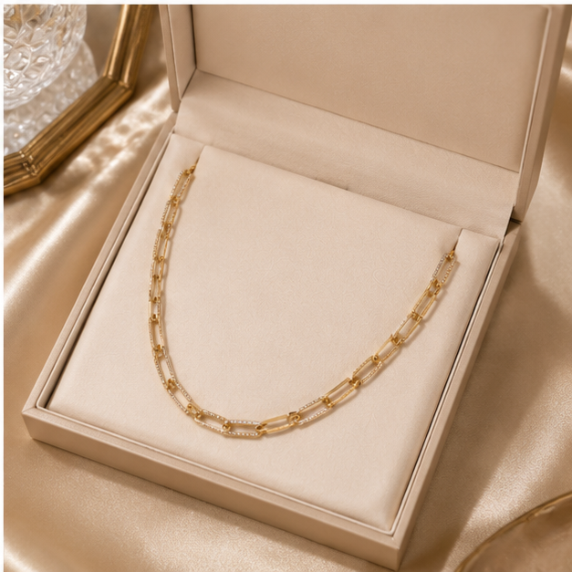 Crystal Infinity Link Necklace