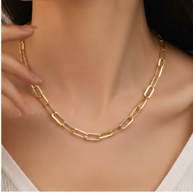 Crystal Infinity Link Necklace