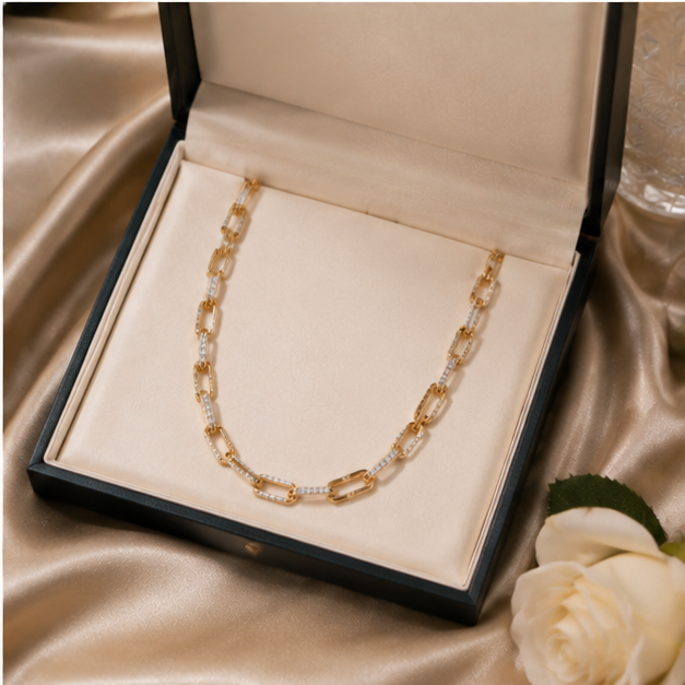 Diamond Accent Link Necklace