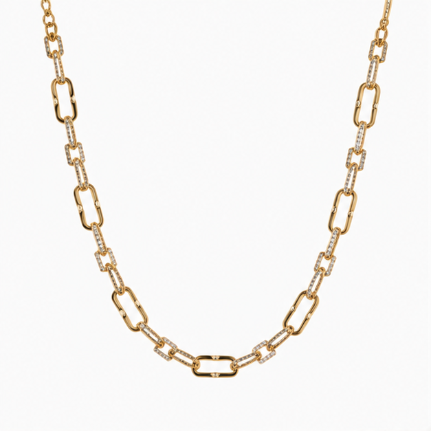 Diamond Accent Link Necklace