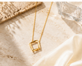 Geometric Frame Pendant Necklace