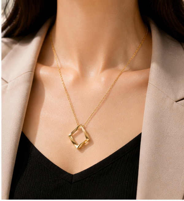 Infinity Geometry Pendant Necklace